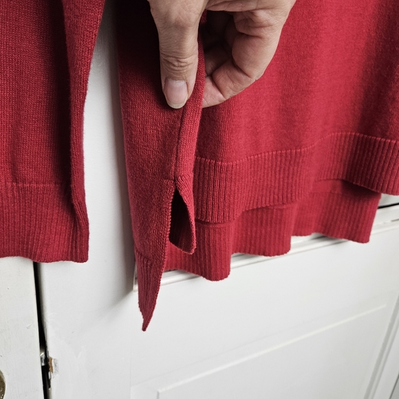 Monroe & Main Women's Cotton & Cashmere Red Sweater Size S - Picture 4 of 7